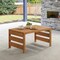 Alaterre Furniture Barton Outdoor Eucalyptus Wood Slotted Coffee Table, Brown 80-OUTD-WD-SMCT - alternate 1